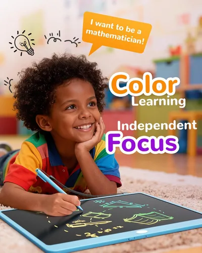 Miniatura 4 de KOKODI Tableta de escritura LCD, regalos para niños y niñas de 3 años, tablero de dibujo de 10 pulgadas, tablero de garabato colorido, tableta