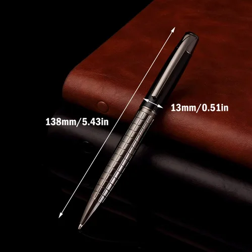 Miniatura 2 de Obacle Bolígrafos negros, punta de bola mediana de 0.039 pulgadas (0.039 in), agarre de escritura suave, retráctil, de metal, para oficina