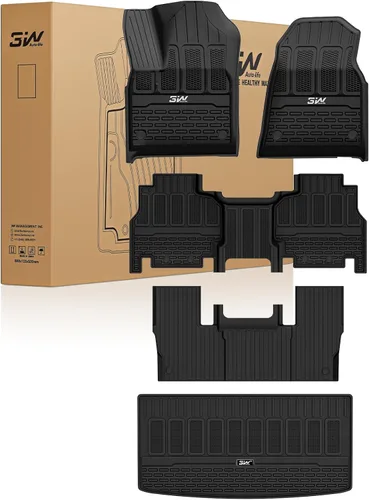 Miniatura 23 de 3W Forro de carga de ajuste personalizado para Jeep Wrangler 4XE 2021 2022 2023 2024 2025 híbrido de 4 puertas (No JL ni JK), tapete de maletero