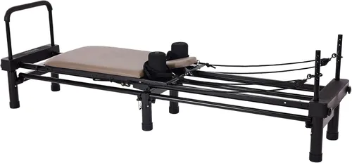 Stamina Products AeroPilates Reformer 651 Máquina de entrenamiento de resistencia para todo el cuerpo para gimnasio en casa con soporte de 10