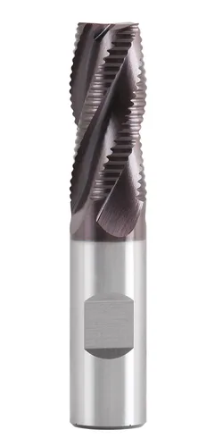 Miniatura 3 de Accusize Industrial Tools Fresa de Extremo de Desbaste M42 8% Cobalto TiAlN Diente Estándar, 3/4'' por 3/4'' por 1-5/8'' Longitud Flt, 1102-0034