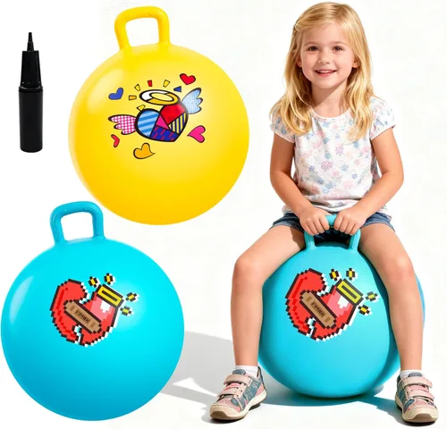 Miniatura 15 de Bola de tolva, bola hinchable de 15 pulgadas con asa, corazón rosa, juguetes para niñas, divertido juego activo en interiores, juguetes inflables
