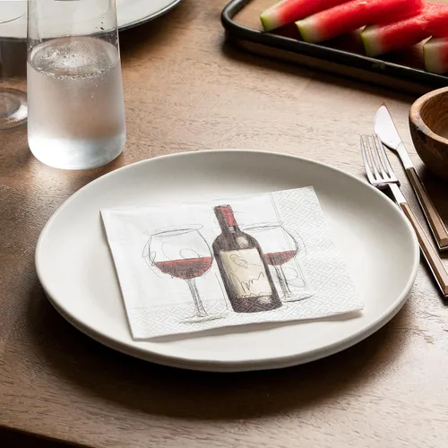 Miniatura 4 de Servilletas de almuerzo de vidrio y vino para cócteles, aperitivos, bebidas de bar, cumpleaños y eventos de boda, gruesas y absorbentes