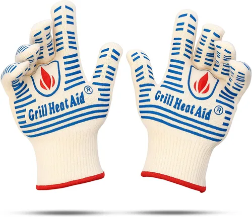 Miniatura 14 de Guantes de parrilla y barbacoa GRILL HEAT AID para asar y cocinar, Algodón