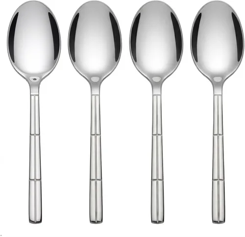 Cuchara de postre de acero inoxidable, juego de 12