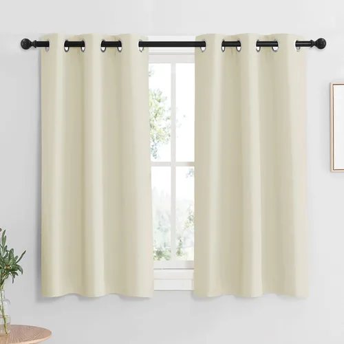 Miniatura 23 de RYB HOME Cortinas opacas de cocina de 36 pulgadas de largo, tratamiento de privacidad para ventanas pequeñas, aislamiento térmico, telón de fondo