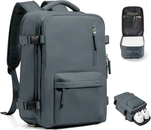 Miniatura 13 de VGCUB - Mochila grande para viaje, trabajo, negocios, mochila para laptop aprobada como equipaje de mano para vuelos, unisex, Negro -, Grande, Large