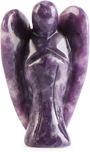 Miniatura 12 de Artistone Estatuas y figuras de ángel de cristal de amatista, bolsillo de gemas talladas, piedra curativa de ángel de la guarda, regalos