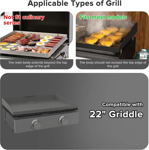 Miniatura 6 de Protectores de viento para parrilla Blackstone de 22 pulgadas, pantalla magnética de acero inoxidable para parrilla Blackstone, accesorios