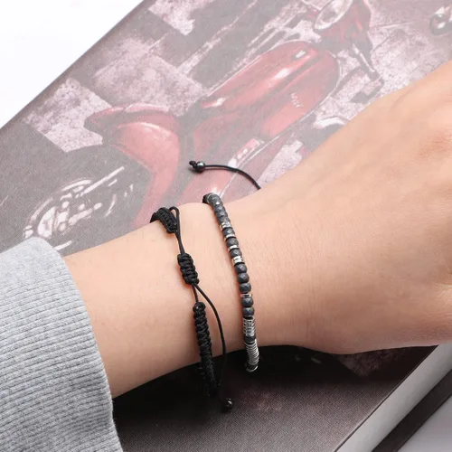 Miniatura 3 de JoycuFF Pulseras de cumpleaños con texto en inglés "I Love You" para el Día de Acción de Gracias, pulsera de hilo envolvente
