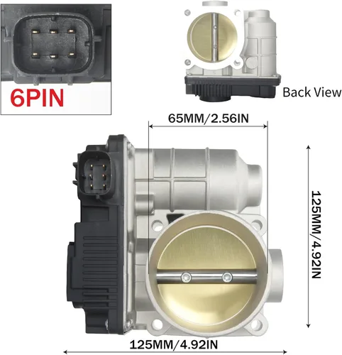 Miniatura 2 de 16119AE01A Conjunto de Cuerpo de Acelerador Electrónico de Reemplazo para Altima Sentra 2002-2006 X-Trail 2005-2006 L4 2.5L