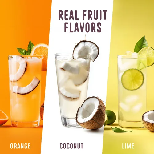 Miniatura 3 de Paquetes de saborizantes para agua FlavCity Anytime Essential Coconut - Mezcla de bebida en polvo con colágeno y agua de coco - Paquetes