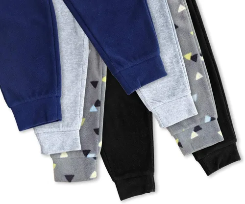 Miniatura 3 de GLASH Kids Pantalones deportivos para niños y niñas, 4 piezas, pantalones casuales de microforro polar con calefacción