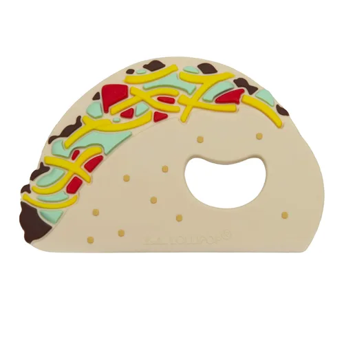 Loulou Lollipop Mordedor de silicona para dentición bebé niño y niña - Taco