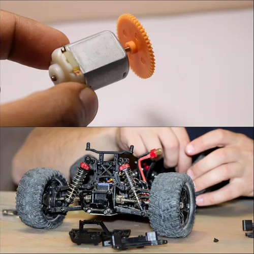 Miniatura 6 de HARFINGTON 48P 7075 Aluminio Piñón Motor Gear Set 3pcs 38T 39T 40T Fit 0.197 in RC Motor Eje 48 engranajes de paso para coche RC, con llave hexagonal