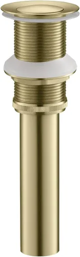 Tapón de drenaje desplegable para fregadero de baño, drenaje desplegable sin desbordamiento (oro cepillado)