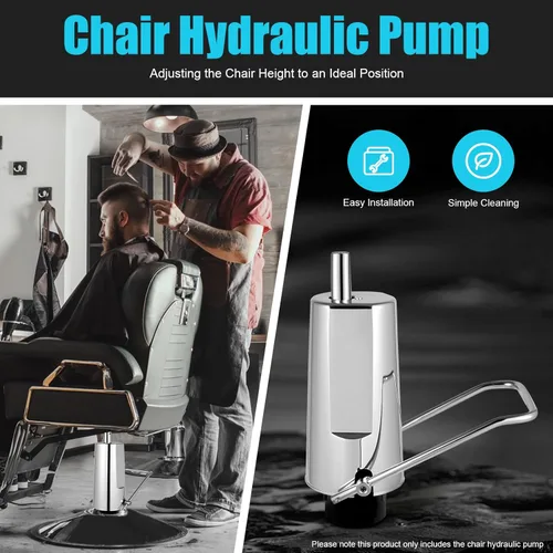 Miniatura 3 de Bomba hidráulica de repuesto para silla de peluquería, altura ajustable, capacidad de peso de 440 libras/440.9 lbs, piezas de bomba hidráulica