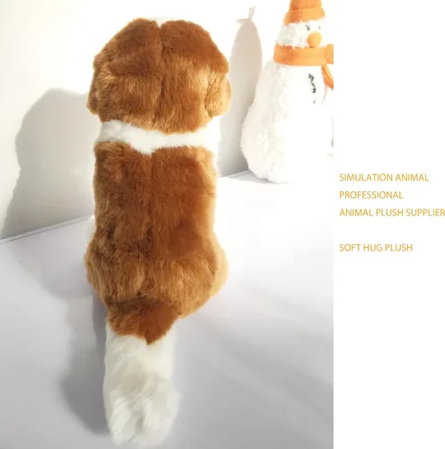 Miniatura 6 de JIANEEXSQ Peluche realista de perro de San Bernardo, modelo de perro siberiano realista, regalo de cumpleaños para niños