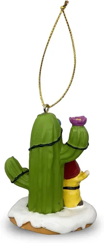 Miniatura 2 de Casa de cactus y un gnomo pintado a mano, adorno navideño para nuevos propietarios de viviendas, adorno de Navidad en el desierto #1
