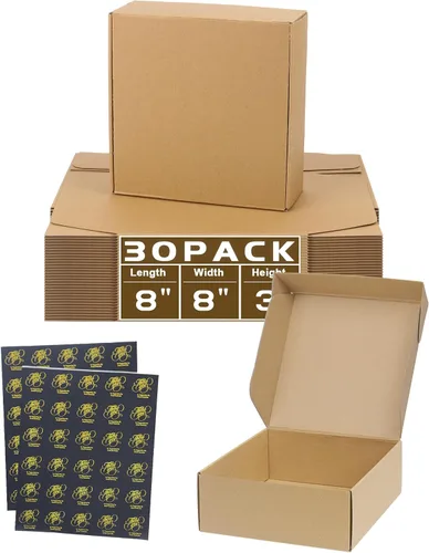 Miniatura 26 de Cajas de envío pequeñas de 6 x 4 x 2 pulgadas para pequeñas empresas, paquete de 30 cajas de correo moradas, caja de embalaje de cartón corrugado