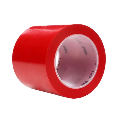 Miniatura 10 de 3M Cinta de vinilo 471, 1/4 pulgadas x 36 yardas, roja, 1 rollo, cinta roja para piso, alternativa de pintura para marcado de piso, distanciamiento