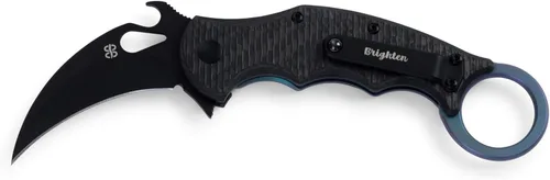 Miniatura 3 de Fox Knives Brighten Ed Karambit BB-599TICV - Cuchillo plegable de fibra de carbono y titanio