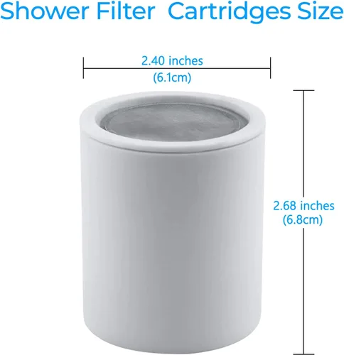 Miniatura 4 de Paquete de 3 cartuchos de filtro de ducha de repuesto de 15 etapas, cartucho de filtro universal para cabezal de ducha para agua dura, elimina cloro