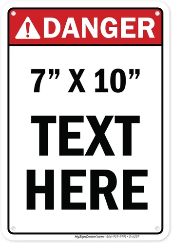 Miniatura 80 de Primer letrero de seguridad personalizado, letrero ANSI, compatible con Osha, 12 x 18 pulgadas, HDPE de 55 mil de grosor