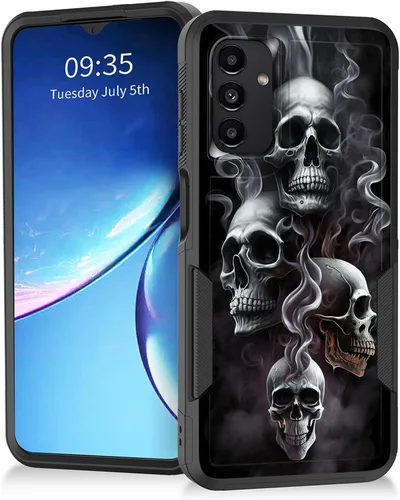 Miniatura 168 de Funda para Galaxy A14 5G, resistente de doble capa híbrida de policarbonato duro, goma suave, a prueba de golpes, funda protectora resistente