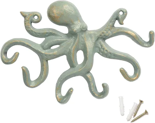 Miniatura 10 de Soporte para llaves de pared, ganchos de abrigo de pulpo montados en la pared, ganchos para toallas montados en la pared, ganchos para llaves