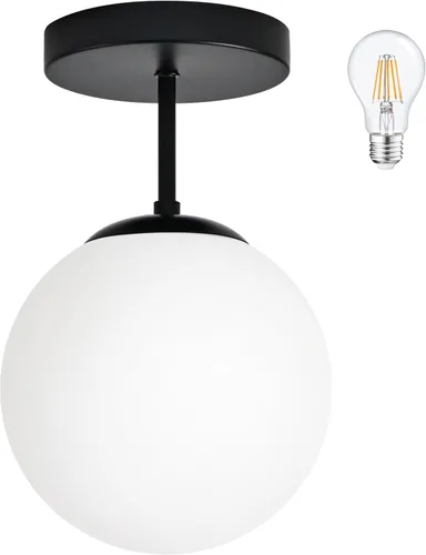 Miniatura 11 de Lámpara de techo semiempotrada con globo dorado, moderna de mediados de siglo, lámpara de techo con globo para pasillo, sala de estar, cocina, Latón