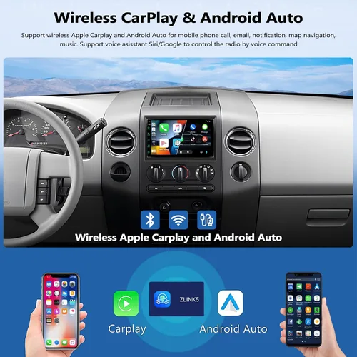 Miniatura 3 de Radio de coche Android 2G+64G para Ford F150 2004-2008 / F250 F350 2006-2010, 7 pulgadas IPS HD pantalla táctil estéreo de coche con CarPlay Andriod