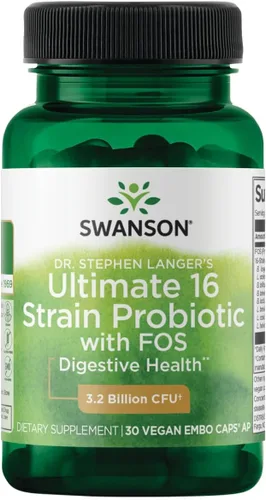 Miniatura 11 de Swanson Dr. Stephen Langer's Probiótico de 16 cepas con FOS prebiótico para adultos conscientes de la salud intestinal con 3.2 mil millones de UFC