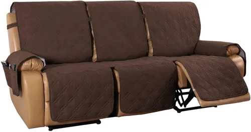 Miniatura 10 de Beacon Pet Funda para silla reclinable, funda elástica para sofá reclinable de 2/3 plazas, funda impermeable con bolsillos, protector de muebles