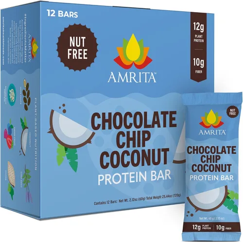 Miniatura 11 de Amrita Pack Variado Sin Frutos Secos de Barras de Proteína Veganas (Paquete de 12 x 3) Barra de Proteína a Base de Plantas de 11g a 12g Sin
