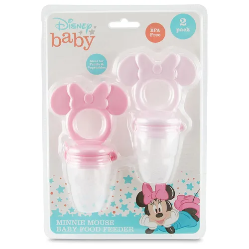 Miniatura 4 de Disney Mordedor Mickey y Minnie con alimentador de frutas, diseño seguro y duradero para calmar los dolores de dentición de tu bebé