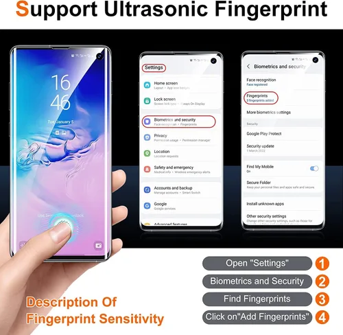 Miniatura 5 de [Paquete de 3+2] Unique Me compatible con Samsung Galaxy S10 de cobertura completa, protector de pantalla de TPU flexible y protector de lente
