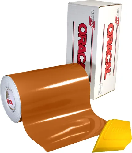 Miniatura 4 de Calcomanías de vinilo brillante Oracal 651 de 12 pulgadas x 5 pies con base de disolvente de color a elegir Amarillo dorado