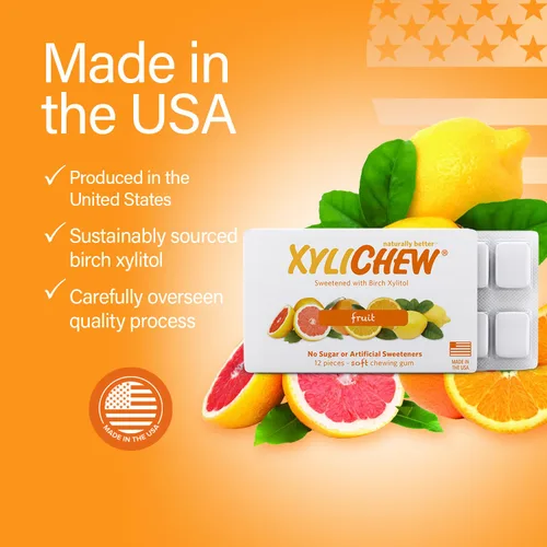 Miniatura 3 de Xylichew - Botes de goma de mascar 100% xilitol, sin OMG, gluten, aspartame y goma sin azúcar, cuidado bucal natural, alivia el mal aliento