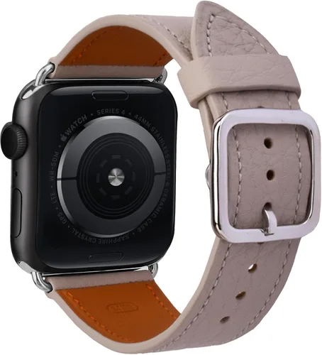 Correa italiana de cuero genuino compatible con Apple Watch Series 987654321SE de 1.772 in, 1.732 in, 1.654 in, 1.614 in, 1.575 in, 1.496 in,