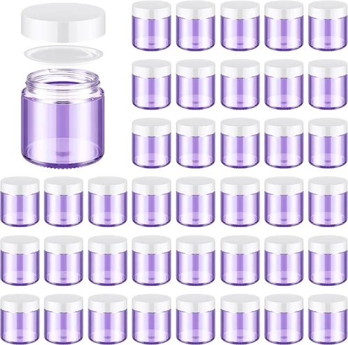 Miniatura 17 de Norme 48 frascos de vidrio de 4 onzas con tapas a prueba de fugas, redondos, herméticos, vacíos, frascos cosméticos con forros internos en la tapa