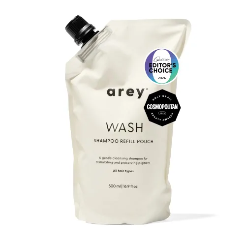 Miniatura 9 de Arey Champú de lavado para mujeres y hombres Retrasar + reducir los signos del envejecimiento de las canas y promover hebras más saludables