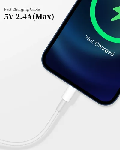 Miniatura 4 de Uzento Cable de carga para iPhone, paquete de 2 cables USB a Lightning originales con certificación Apple MFI de 6 pies, cable de carga rápida