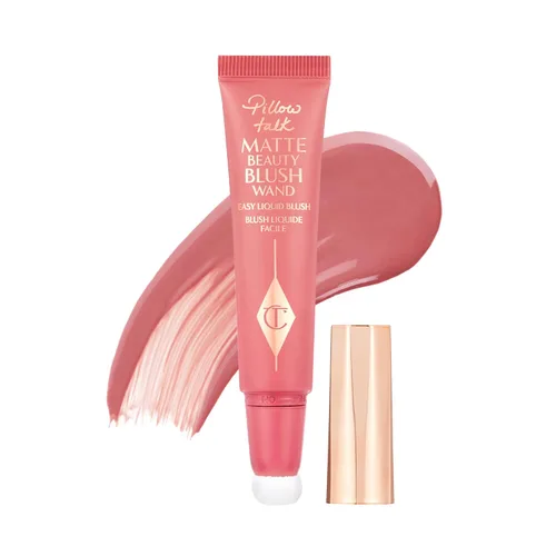 Charlotte Tilbury Pillow Talk Beauty Light Wand - Resaltador líquido de maquillaje – Resaltador de enfoque suave y rubor para mejillas – Perlado y
