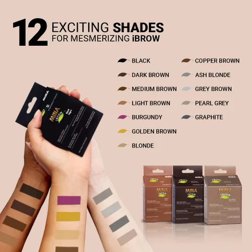 Miniatura 5 de MinaiBrow Kit de tinte instantáneo para el cabello, marrón claro, polvo de tinte natural para teñir manchas, a prueba de agua y manchas, cobertura