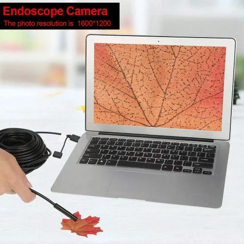 Miniatura 3 de Endoscopio Fydun USB endoscopio 1pc negro 49.2 ft USB endoscopio con cámara de 2 megapíxeles para inspección de coches de tubería
