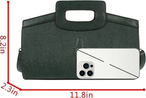 Miniatura 123 de ZLMBAGUS - Bolso de mano para mujer, diseño vintage con solapa y asa, de piel sintética, para llevar al hombro