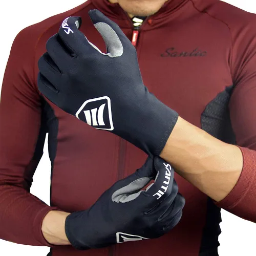 Miniatura 7 de Santic Guantes de ciclismo para hombre, guantes térmicos de invierno para pantalla táctil