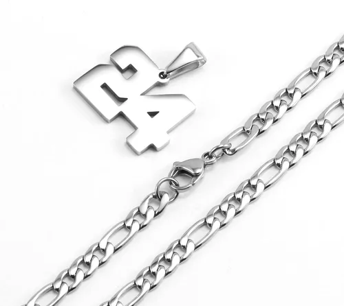 Miniatura 3 de MIMITLTY Personalized Jersey Number Necklaces for Mens,Athletes Stainless Steel Sport Number Pendant Chain for Boys BaseballBasketballFootball Team