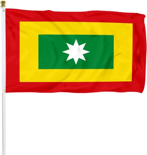 Fyon Bandera Atlántica Ciudad de Barranquilla Bandera Interior y Exterior (2x3ft)